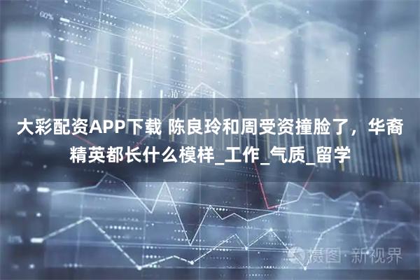 大彩配资APP下载 陈良玲和周受资撞脸了，华裔精英都长什么模样_工作_气质_留学